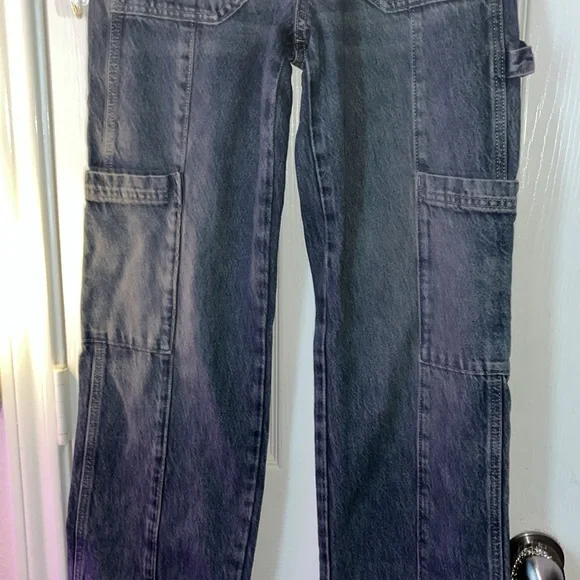 Arizona denim high rise baggy utility cargo jeans - Picture 4 of 8